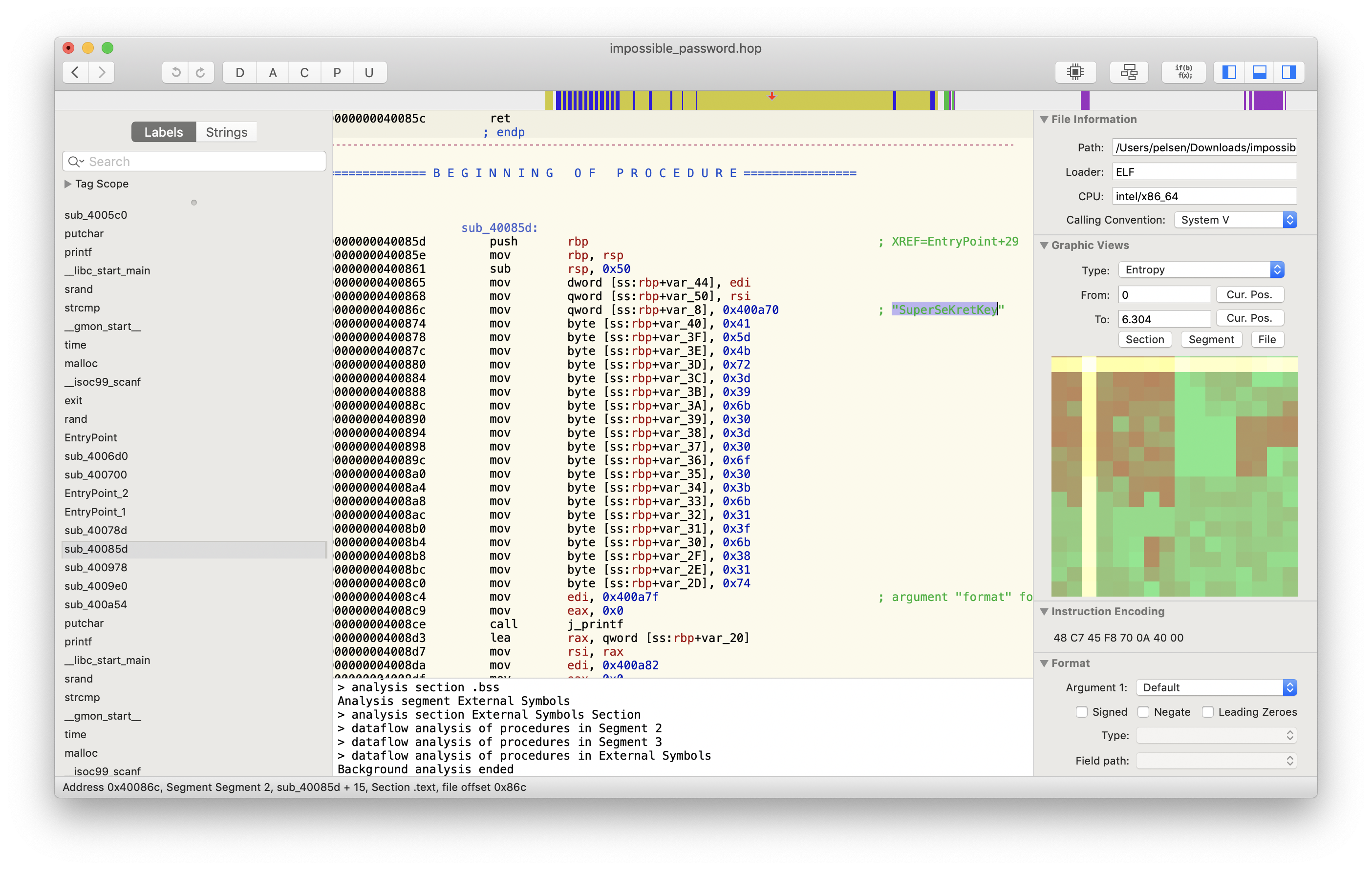 Impossible password in Hopper